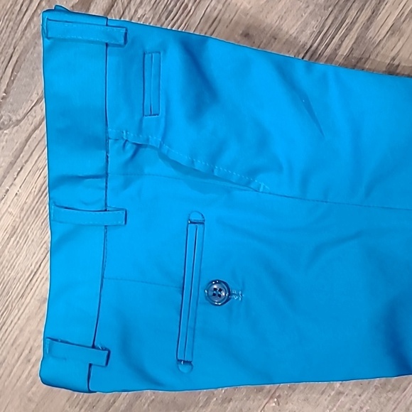 Isaac Mizrahi Stretch Cotton Blazer & Pants Suit in Colbalt Blue Size 4 - Picture 6 of 8